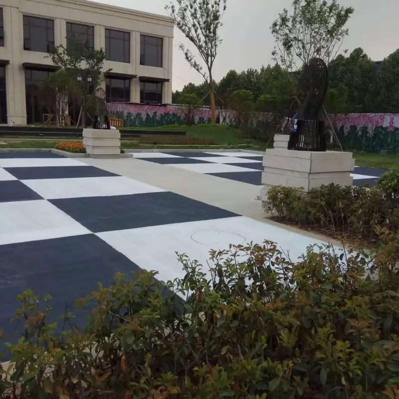 小区彩色陶瓷颗粒地坪